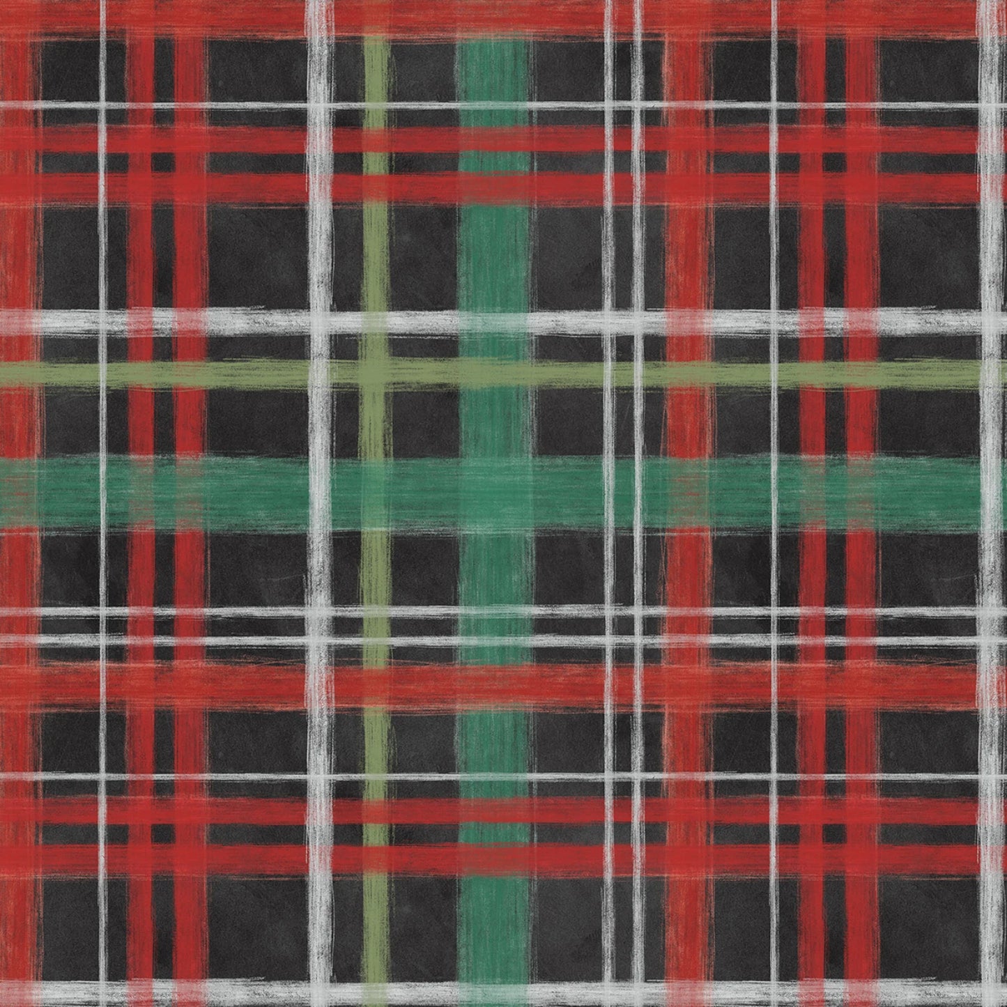 Christmas Plaid on Charcoal - Blank Cotton (BQ4124-95)