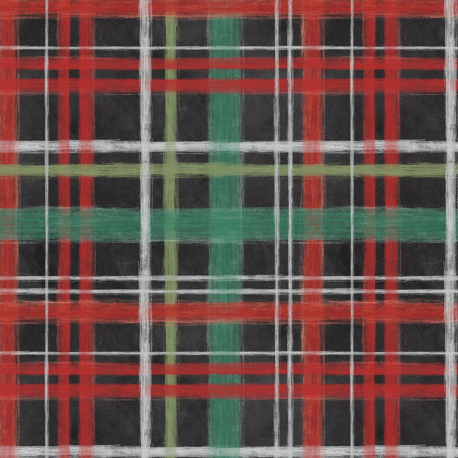 Christmas Plaid on Charcoal - Blank Cotton (BQ4124-95)