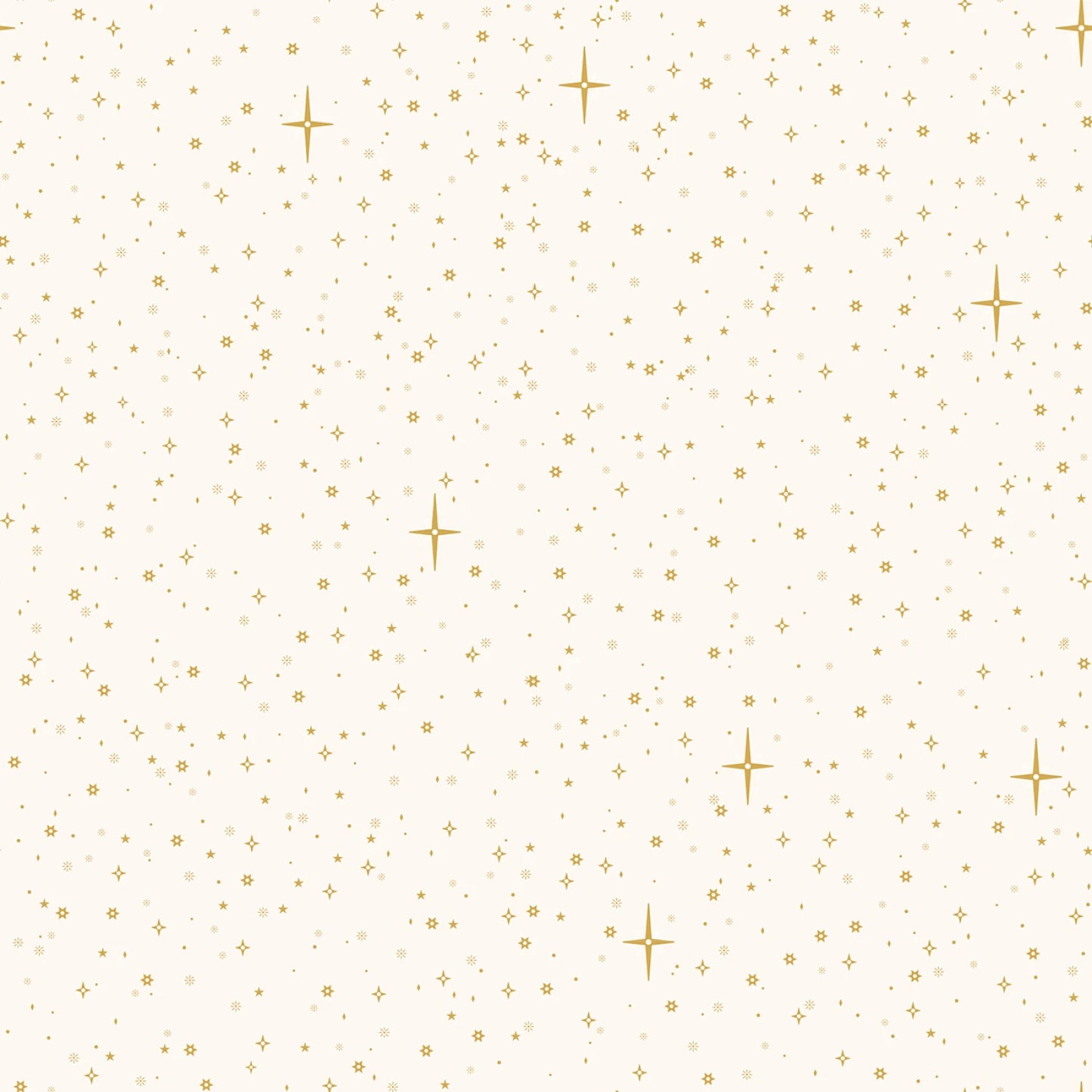 Cream Christmas Wishes Starry Sky - Riley Blake Cotton