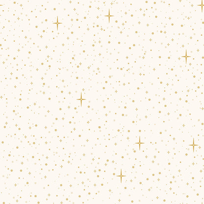 Cream Christmas Wishes Starry Sky - Riley Blake Cotton
