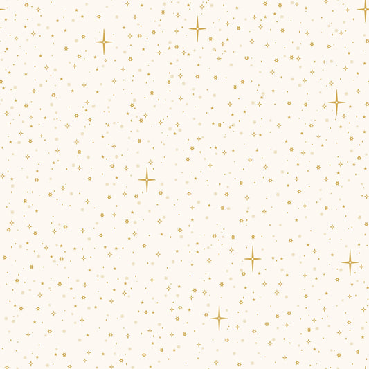 Cream Christmas Wishes Starry Sky - Riley Blake Cotton