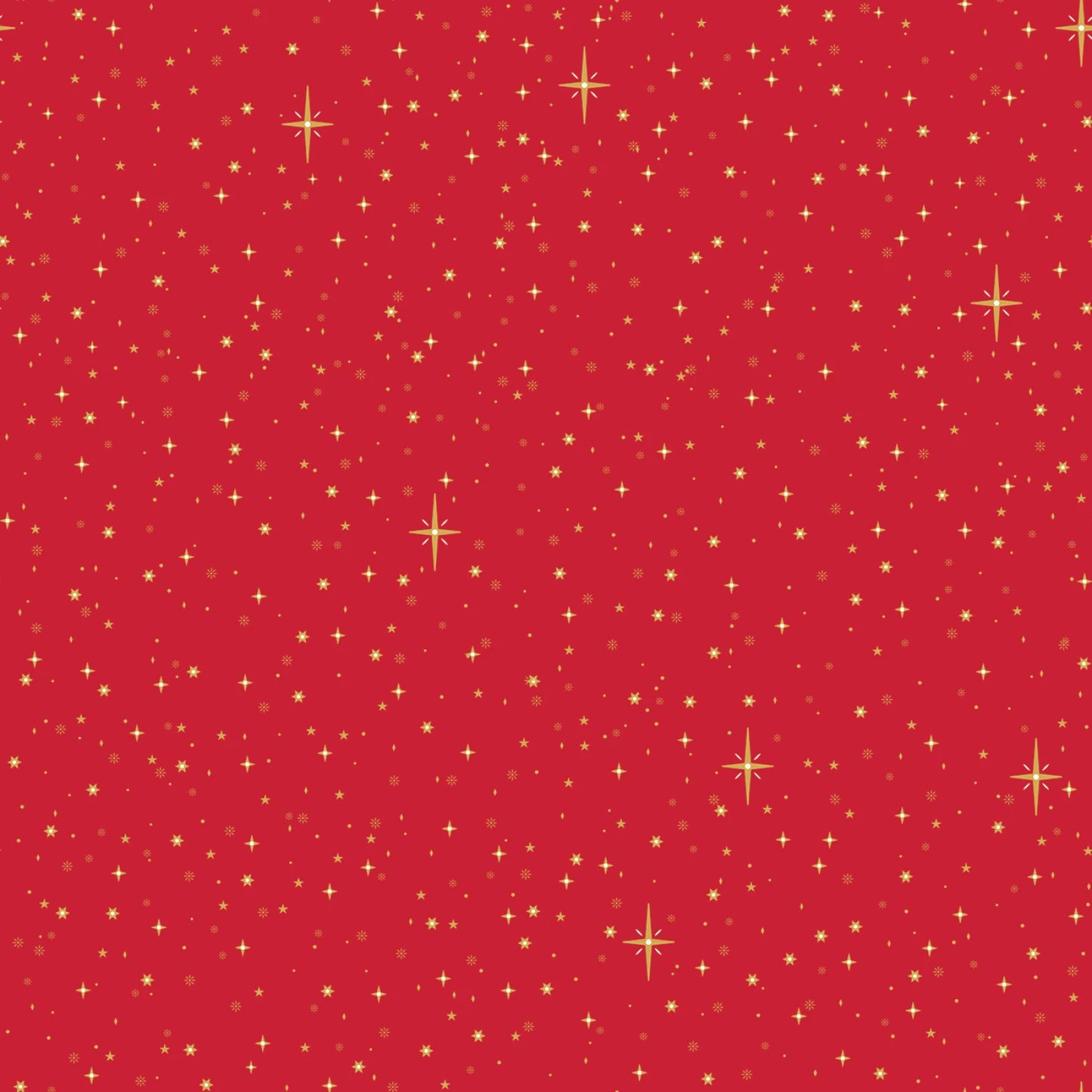 Red Christmas Wishes Starry Sky - Riley Blake Cotton