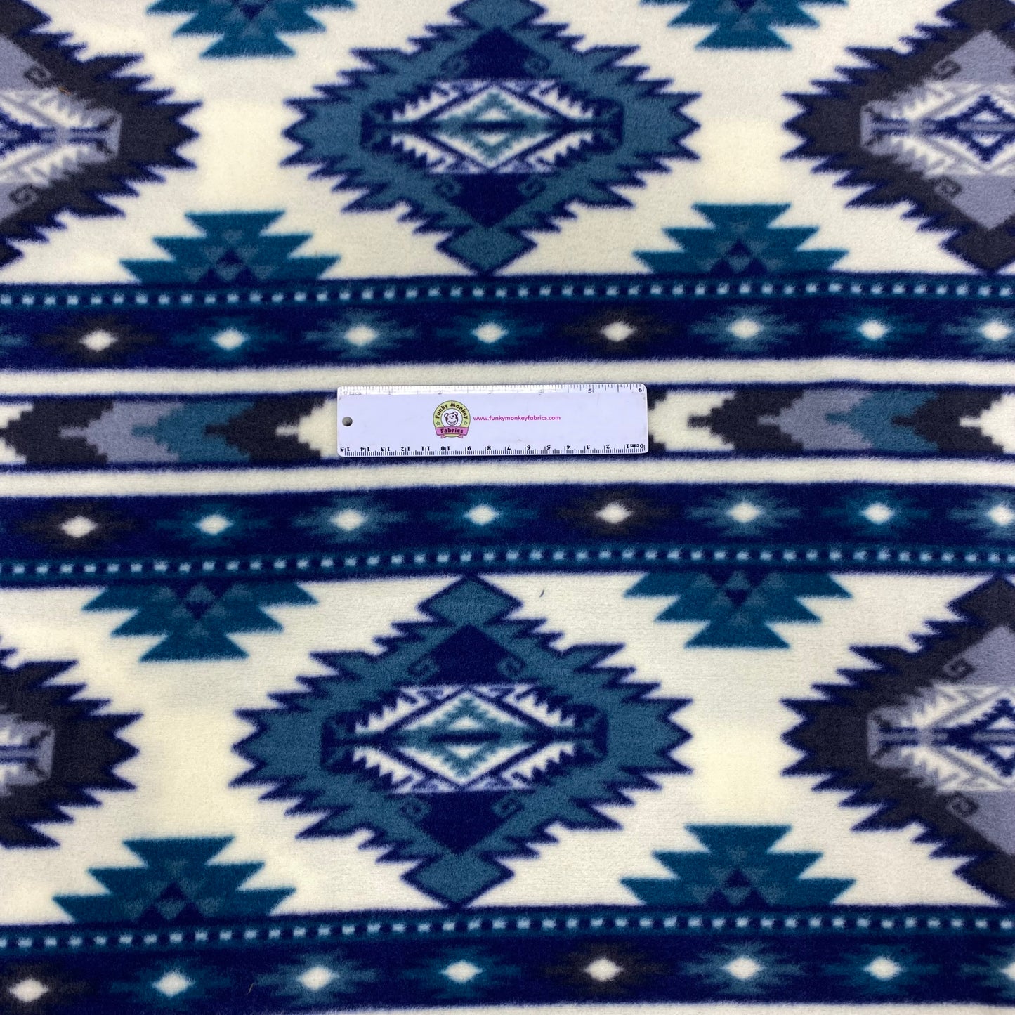 Blue Southwest Stripe - Windham Anti-pill Fleece (WFP46441-3)