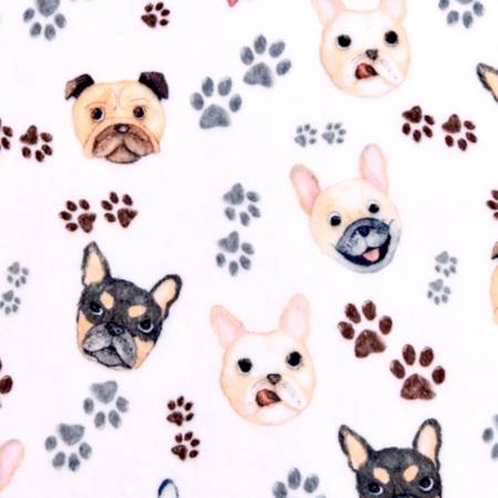 Doggy Daze Cloud Cuddle - Shannon Fabrics Cuddle Minky (CCDOGGYDAZESNOW)