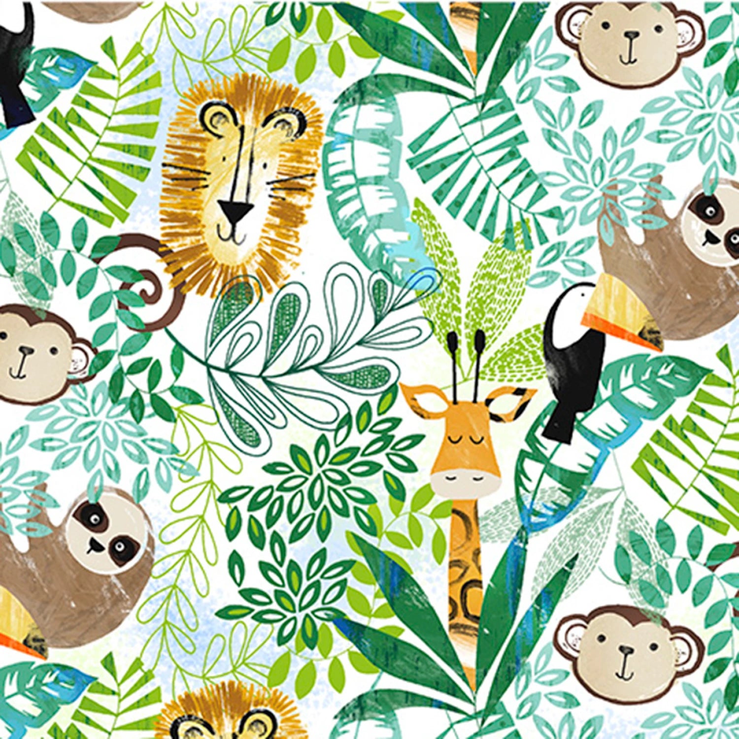 Jungle Boogie Cloud Cuddle - Shannon Fabrics Cuddle Minky (CCJUNGLEBOOGIEMULTI)