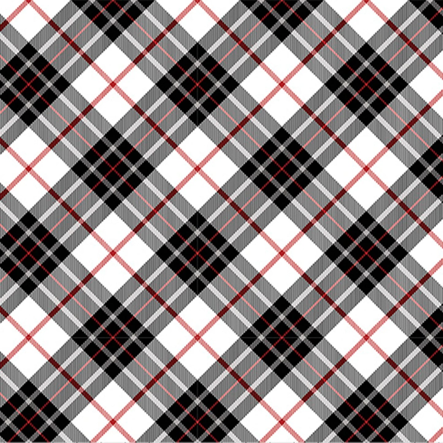 Black Just Plaid Cloud Cuddle - Shannon Fabrics Cuddle Minky (CCJUSTPLAIDBLACK)
