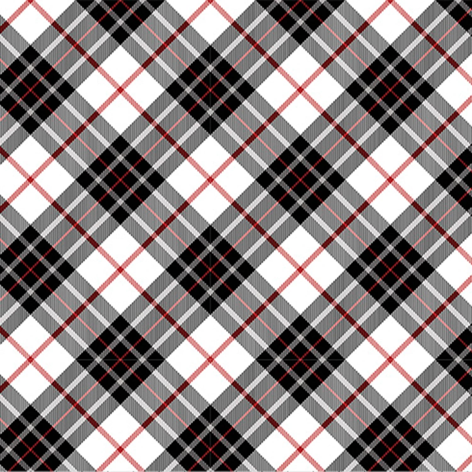 Black Just Plaid Cloud Cuddle - Shannon Fabrics Cuddle Minky (CCJUSTPLAIDBLACK)