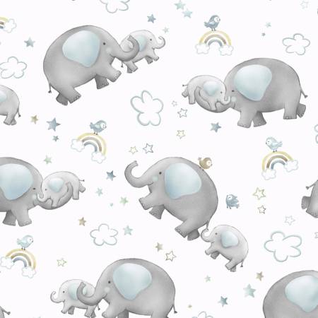 Blue Little Peanut Cloud Cuddle - Shannon Fabrics Cuddle Minky