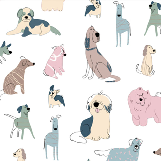 Mod Mutts Double Sided Cloud Cuddle - Shannon Fabrics Cuddle Minky