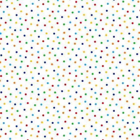 White Confetti Polka Dots - Timeless Treasures Cotton