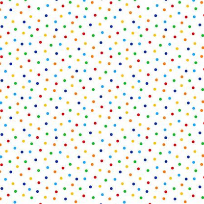 White Confetti Polka Dots - Timeless Treasures Cotton