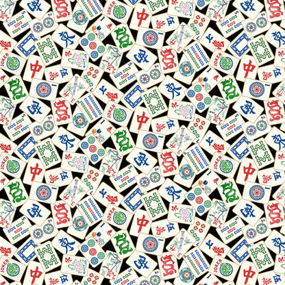 Black Mahjong - Timeless Treasures Cotton