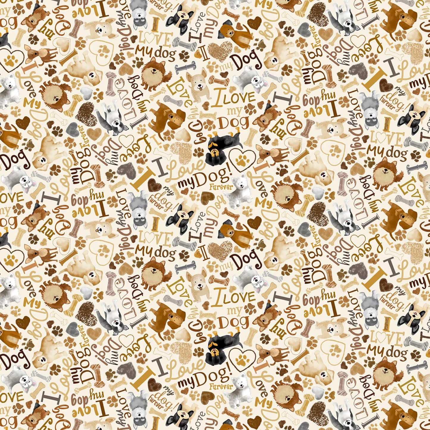 I love my dog cotton