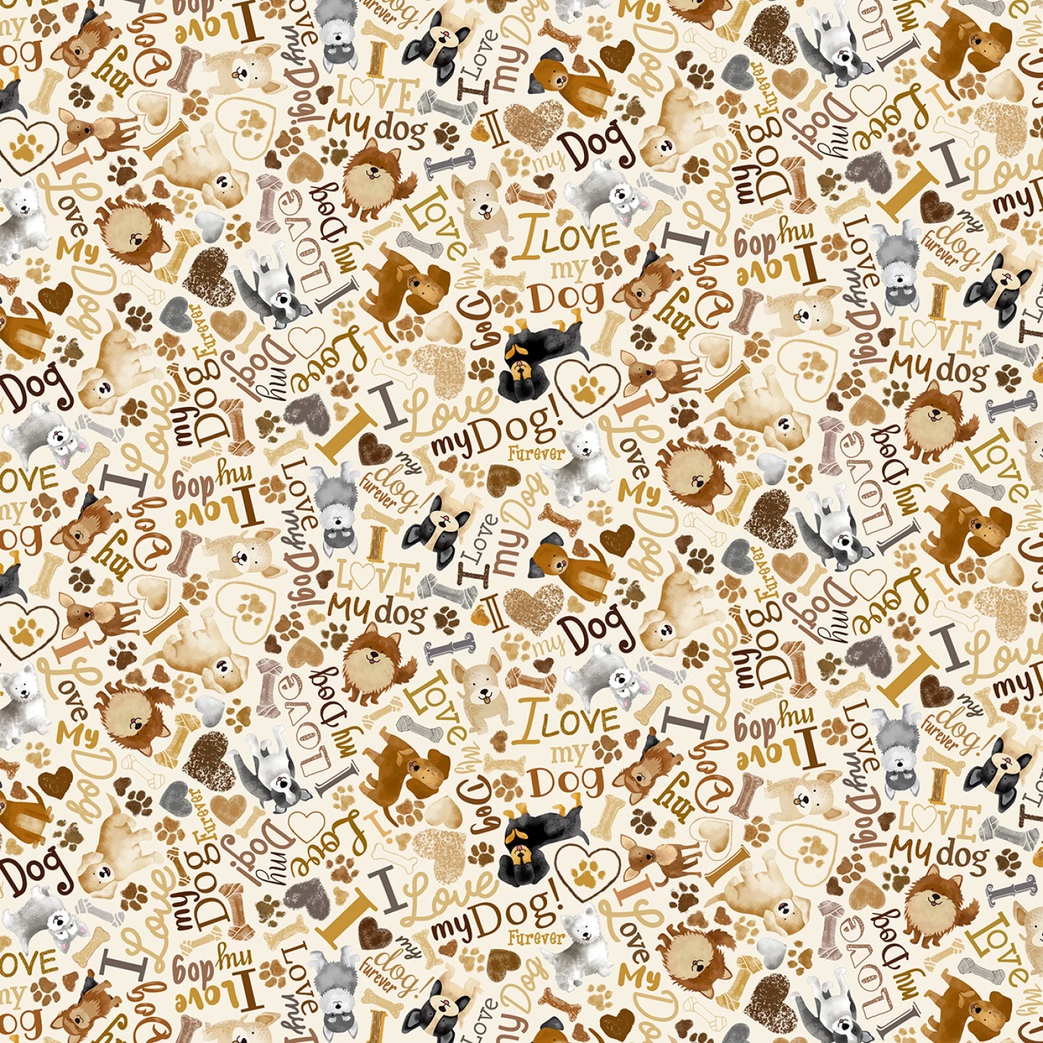 I love my dog cotton