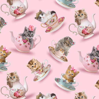 Teacup Kitty - Timeless Treasures Cotton