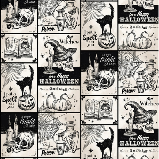 Cream Wicked Patch Halloween - Timeless Treasures Cotton