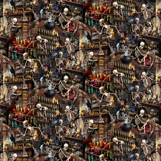 Mad Scientist Witch Apothecary - Timeless Treasures Cotton