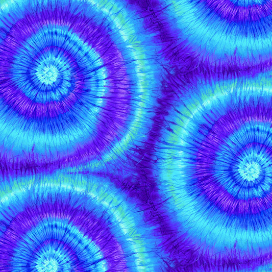 Blue/Purple Tie Dye - Timeless Treasures Cotton