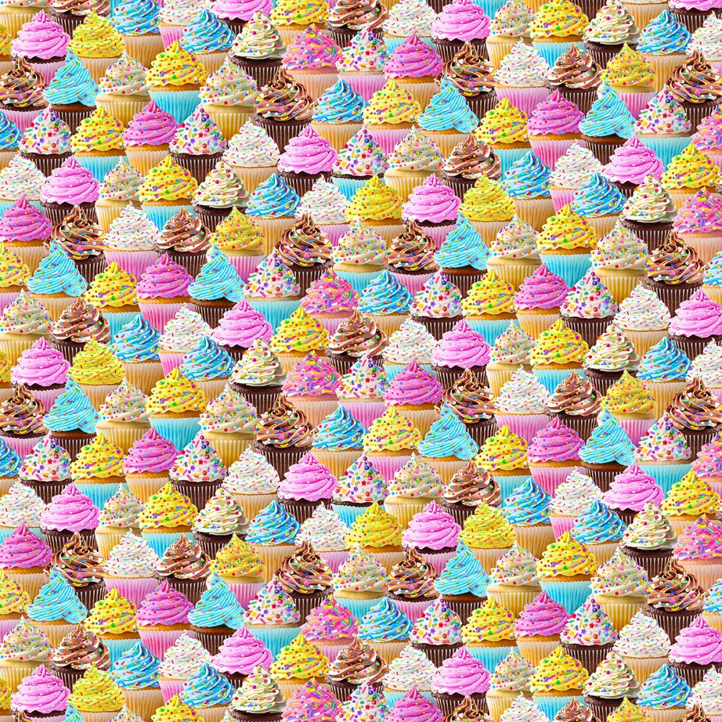 Multi Packed Cupcakes - Timeless Treasures Cotton