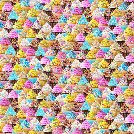 Multi Packed Cupcakes - Timeless Treasures Cotton