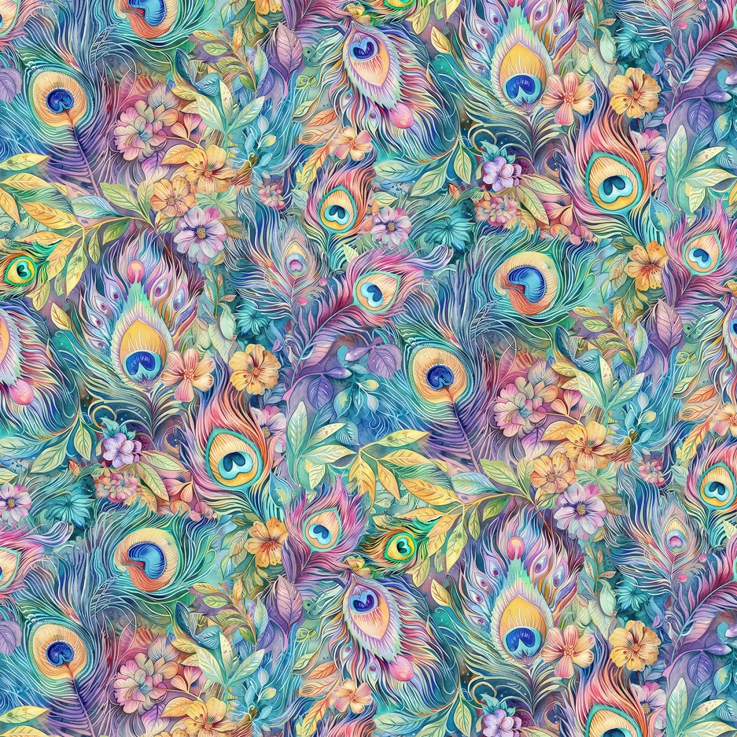 Dream Fantasy Plumes & Floral - Timeless Treasures Cotton