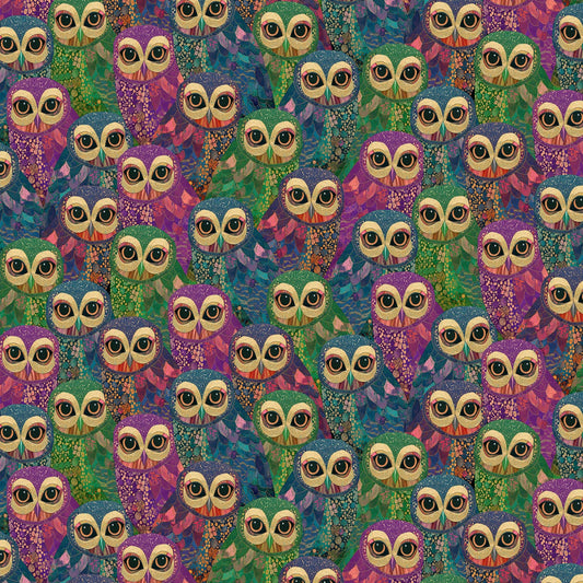 Owl Packed Cloisonné - Timeless Treasures Cotton