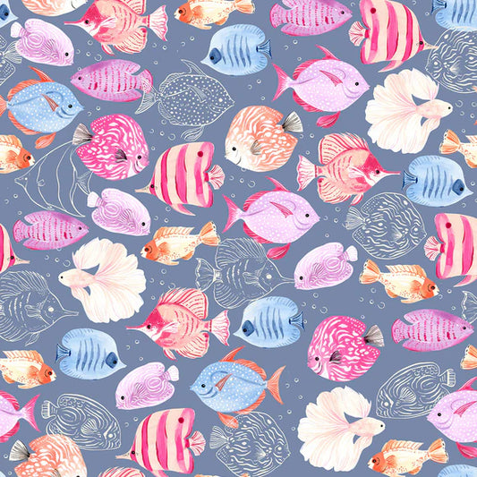 CLEARANCE Fish - Coral Coast - Dashwood Studio Cotton