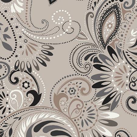 Taupe Paisley - Shannon Fabrics Cuddle Minky