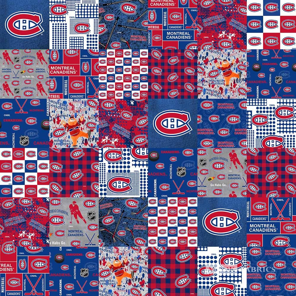 NHL Montreal Canadiens Cheater Quilt - Sykel Enterprises Cotton