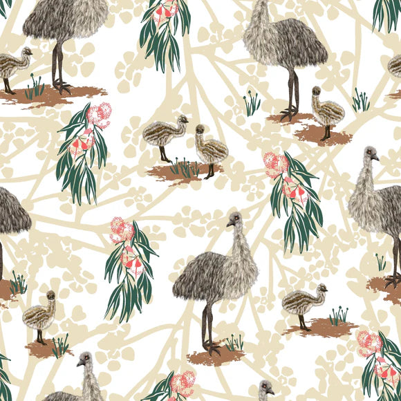 Emu Backyard Beauties - KK Fabrics Cotton