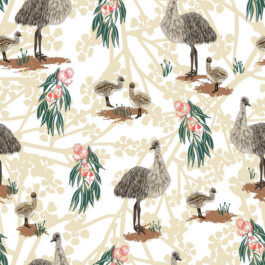 Emu Backyard Beauties - KK Fabrics Cotton