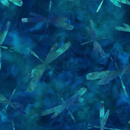 Midnight Bliss Batik Dragonfly Digital - Shannon Fabrics Cuddle Minky