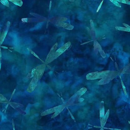 Midnight Bliss Batik Dragonfly Digital - Shannon Fabrics Cuddle Minky