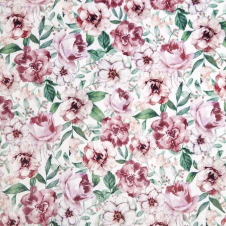 Rosewater Country Floral Digital - Shannon Fabrics Cuddle Minky