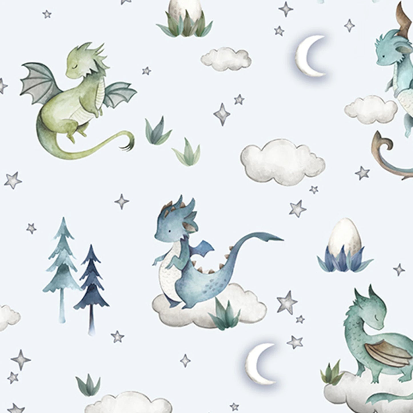 Multi Dragon Dreams Digital - Shannon Fabrics Cuddle Minky (dcdragondreamsmulti)