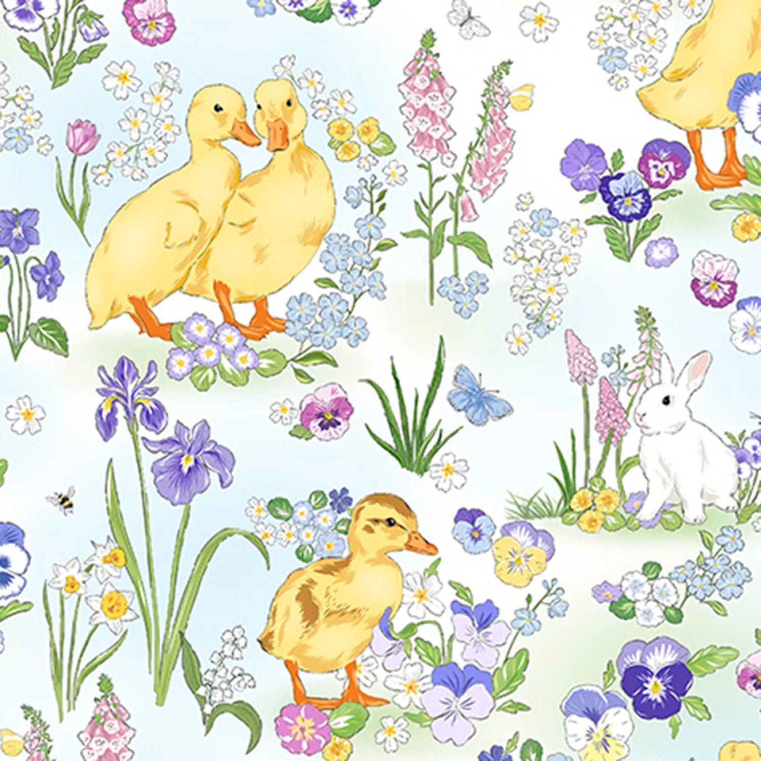Duck Duck Bunny Digital - Shannon Fabrics Cuddle Minky (DCDUCKDUCKBUNNYMULTI)