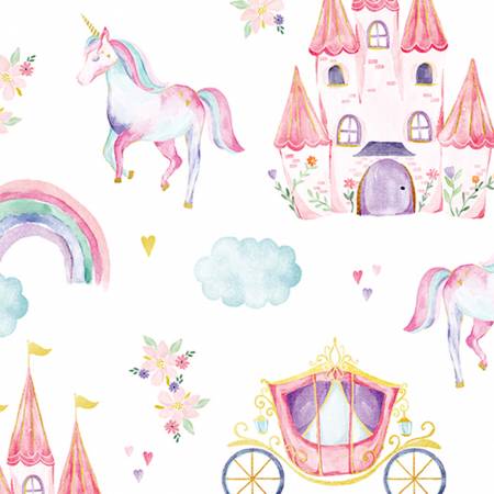 Pink Fairy Tale Digital - Shannon Fabrics Cuddle Minky