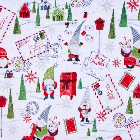 CLEARANCE Scarlet Gnome Express Digital - Shannon Fabrics Cuddle Minky