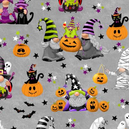 CLEARANCE Multi Gnomoween Digital - Shannon Fabrics Cuddle Minky