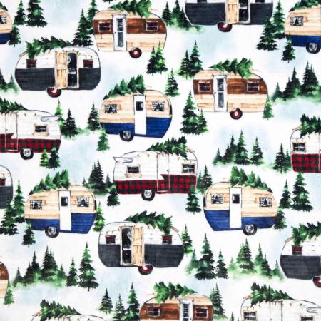 Gone Camping Multi Digital - Shannon Fabrics Cuddle Minky