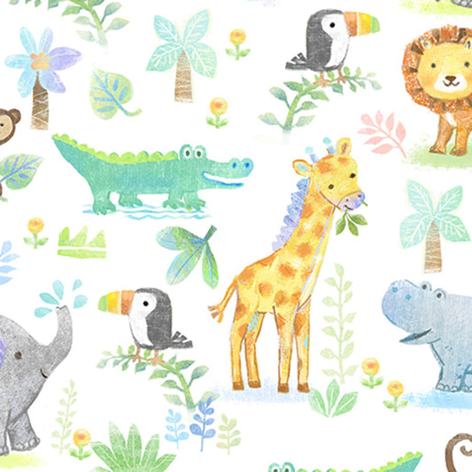 Multi Jungle Joy Digital - Shannon Fabrics Cuddle Minky (DCJUNGLEJOYMULTI)