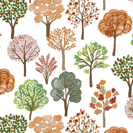 Leafy Lane Autumn Digital - Shannon Fabrics Cuddle Minky