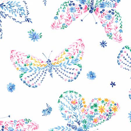 Snow mariposa Digital - Shannon Fabrics Cuddle Minky