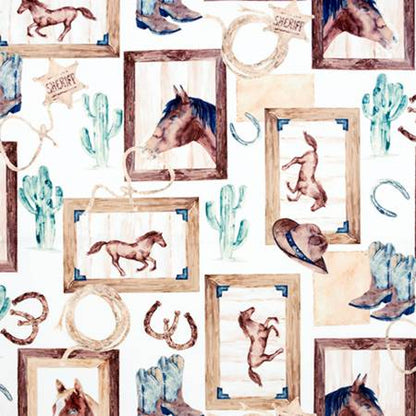 Old West Frames Digital - Shannon Fabrics Cuddle Minky