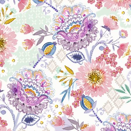 Paisley Floral Digital - Shannon Fabrics Cuddle Minky