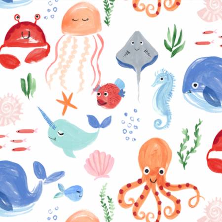 Sea Pals Digital - Shannon Fabrics Cuddle Minky