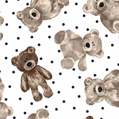 Teddy Bear Quartz Digital - Shannon Fabrics Cuddle Minky