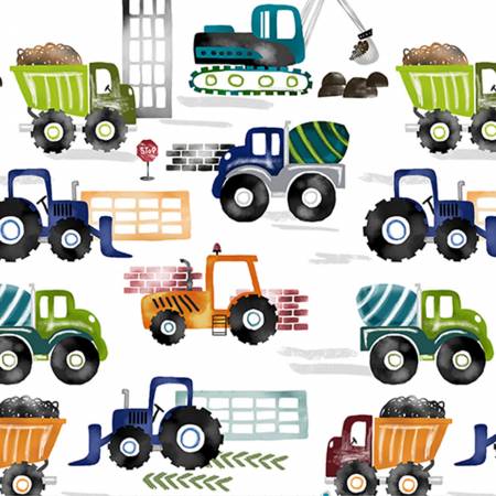Tractor Haul Digital - Shannon Fabrics Cuddle Minky