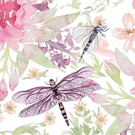 Elderberry Wild Dragonfly Digital - Shannon Fabrics Cuddle Minky