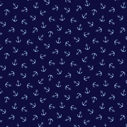 Navy Anchors Aweigh - Sail Away - Michael Miller Cotton